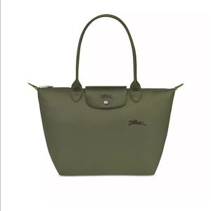 Longchamp Le Pliage nylon tote bag in fir (green)